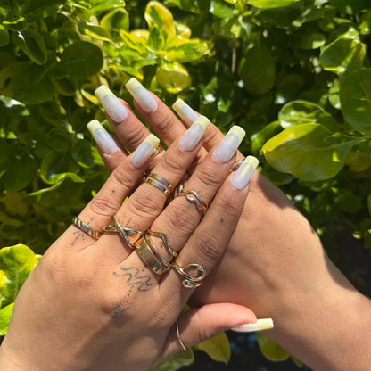 Soft Yellow French Milky Ombre Press-On Nails – Glossy Natural Custom Set