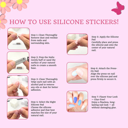 Handmade 3D Floral Press On Nails